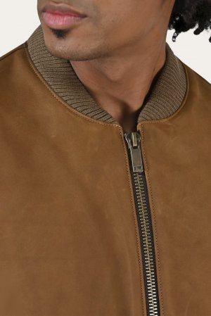 Frye Classic Leather Bomber Jacket - Classic Leather Bomber Jacket