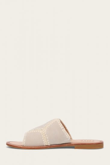 Frye Ava Crochet Slide - Ivory - Click Image to Close