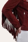 Frye Oxblood Fringed Jacket - Frye Oxblood Fringed Jacket