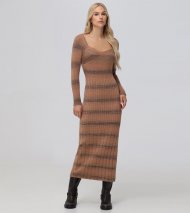Frye Sweetheart Neck Space Dye Sweater Dress - Sweetheart Neck Space Dye Sweater Dress
