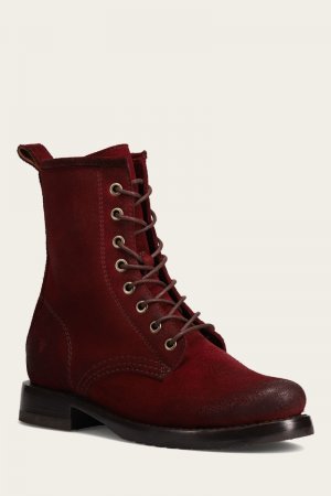 Frye Veronica Combat - Wine