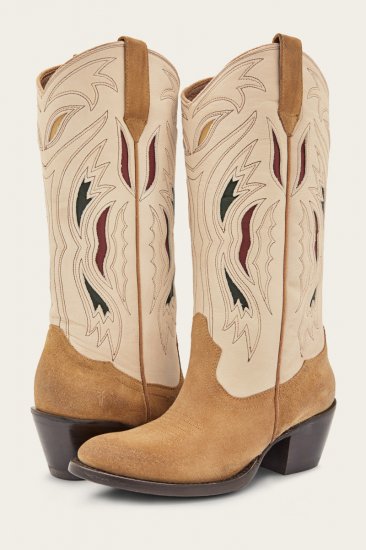 Frye Shelby Deco Stitch - White-multi - Click Image to Close