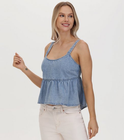 Frye Cropped Babydoll Top - Cropped Babydoll Top - Click Image to Close