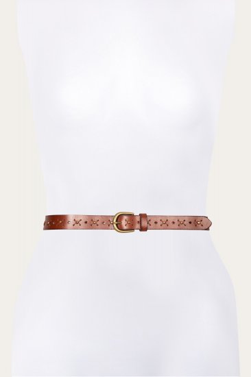 Frye 25MM Beaded Perf Belt - 25MM Beaded Perf Belt - Click Image to Close