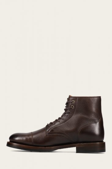 Frye Dylan Cap Toe Lace Up - Dark-brown - Click Image to Close