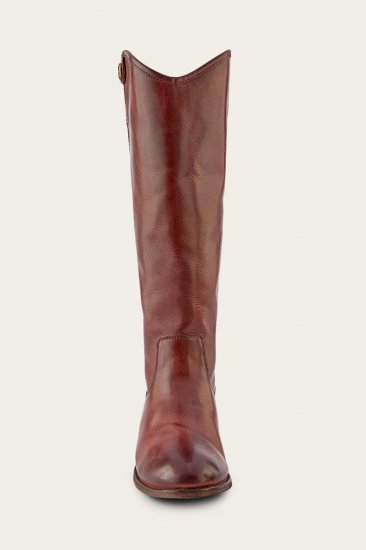 Frye Melissa Button 2 Wide Calf - Mahogany - Click Image to Close