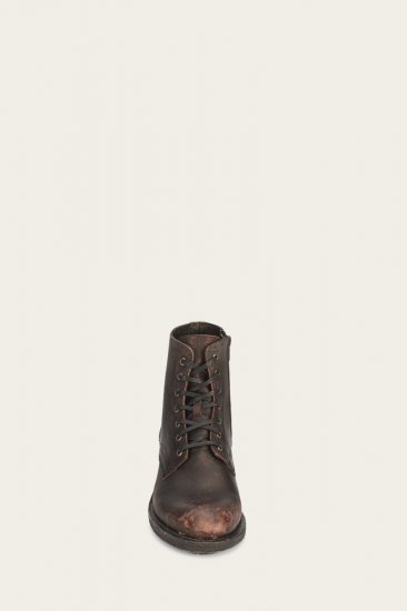 Frye Bowery Lace Up - Antiqued-black - Click Image to Close