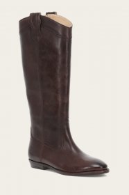 Frye Blair Western Tall Wide Calf - Chocolate