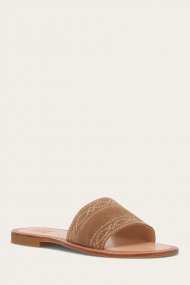 Frye Ava Woodstock Slide - Almond