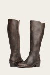 Frye Carson Piping Tall - Antiqued-black