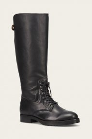 Frye Melissa Lug Back Zip - Black