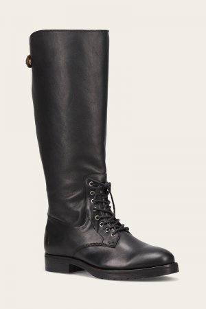 Frye Melissa Lug Back Zip - Black