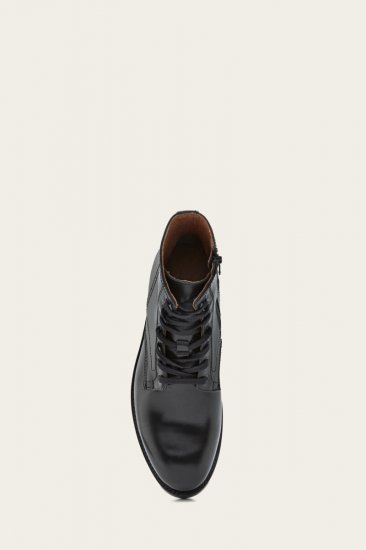 Frye Bowery Lace Up - Jet-black - Click Image to Close