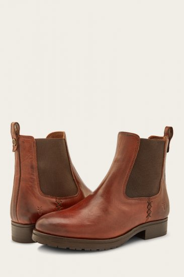 Frye Melissa Double Sole Chelsea - Cognac - Click Image to Close