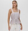 Frye Lace Trim Square Neck Tank - Lace Trim Square Neck Tank