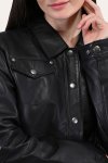 Frye Black Leather Shirt - Frye Black Leather Shirt