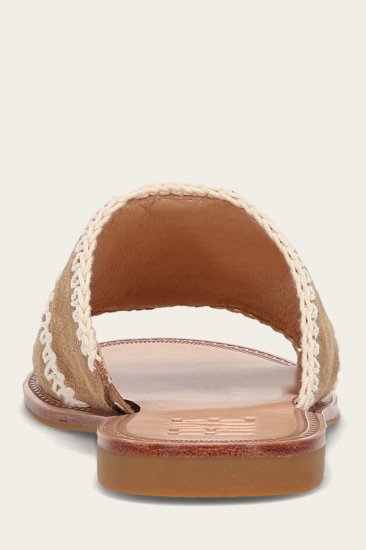 Frye Ava Crochet Slide - Almond - Click Image to Close
