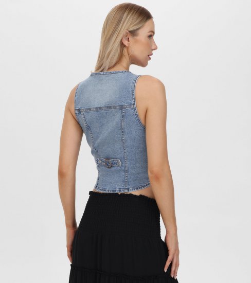 Frye Denim Vest - Denim Vest - Click Image to Close