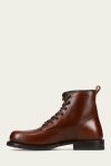 Frye Hudson Workboot Plain Toe - Mahogany
