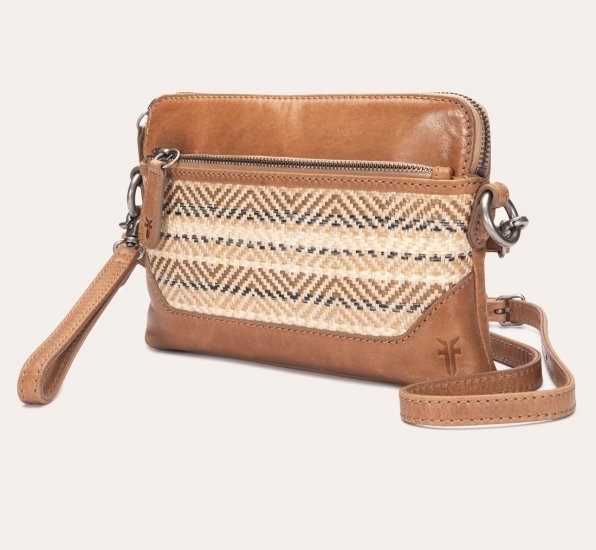 Frye Melissa Straw Crossbody Wristlet - Melissa Straw Crossbody Wristlet - Click Image to Close
