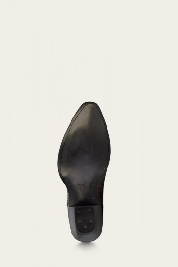 Frye Sacha Mid Pull On - Black-tooled - Click Image to Close