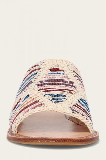 Frye Ava Crochet Slide - Ivory-sw - Click Image to Close