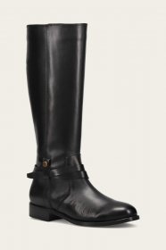 Frye Melissa Belted Tall Wide Calf - Black
