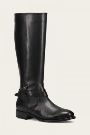 Frye Melissa Belted Tall Wide Calf - Black
