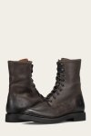 Frye Dean Combat Lace Up - Chocolate