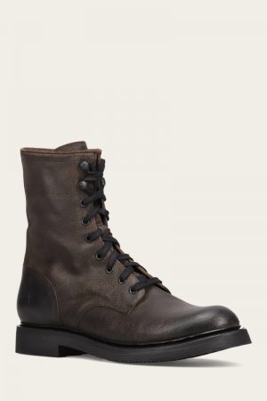 Frye Dean Combat Lace Up - Chocolate