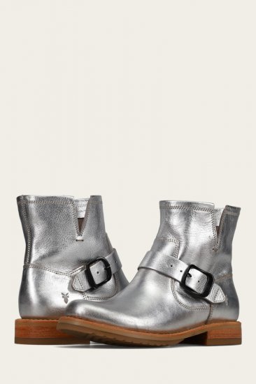 Frye Veronica Flex Bootie - Silver - Click Image to Close