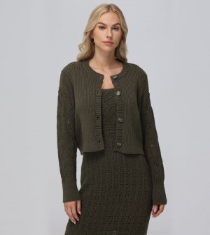 Frye Mixed Stitch Button Front Cardigan - Mixed Stitch Button Front Cardigan