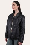 Frye Black Leather Shirt - Frye Black Leather Shirt