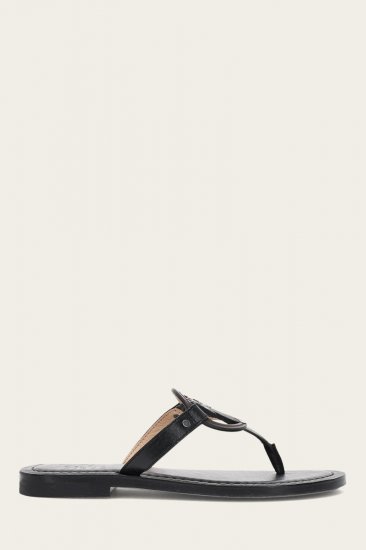 Frye Taylor Logo Sandal - Black - Click Image to Close
