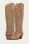 Frye Sara Western Tall Stud - Almond