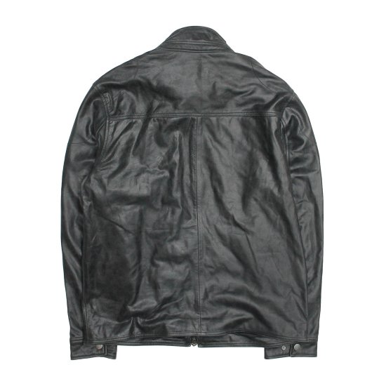 Frye Black Biker Jacket - Frye Black Biker Jacket - Click Image to Close