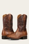 Frye Hauser Logo Stitch - Tan-tobacco