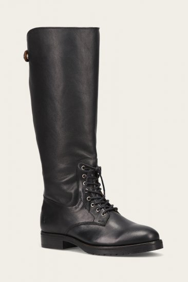 Frye Melissa Lug Back Zip - Black - Click Image to Close