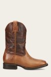 Frye Hauser Logo Stitch - Tan-tobacco