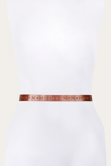 Frye 25MM Beaded Perf Belt - 25MM Beaded Perf Belt - Click Image to Close