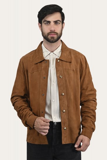 Frye Authentic Soft Goat Suede Leather Shacket - Authentic Soft Goat Suede Leather Shacket - Click Image to Close