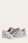 Frye Ivy Court Low Lace Sneaker - Silver-mirror