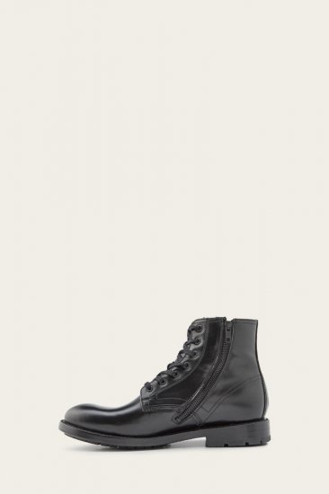 Frye Bowery Lace Up - Jet-black - Click Image to Close