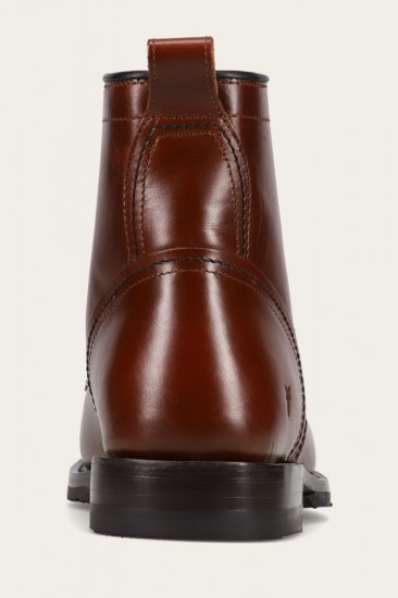 Frye Hudson Workboot Plain Toe - Mahogany - Click Image to Close