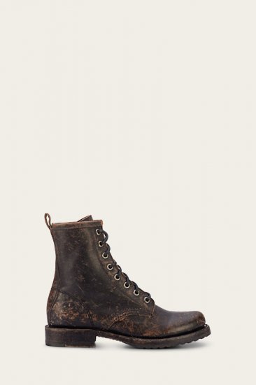Frye Veronica Combat - Antiqued-black - Click Image to Close
