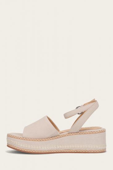 Frye Joy Ankle Strap Platform Sandal - Ivory - Click Image to Close