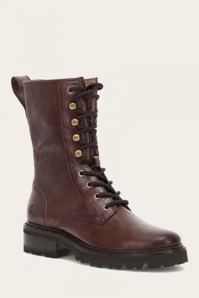 Frye Olivia Combat - Bourbon