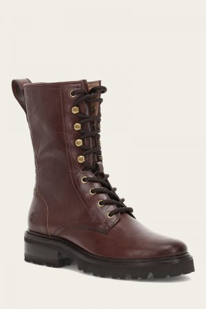 Frye Olivia Combat - Bourbon