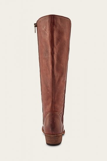 Frye Carson Piping Tall Wide Calf - Redwood - Click Image to Close