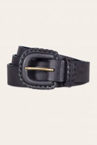 Frye 30mm Belt With Covered Buckle & Leather Lacing - 30mm Belt With Covered Buckle & Leather Lacing Frye 30mm Belt With Covered Buckle & Leather Lacing - 30mm Belt With Covered Buckle & Leather Lacing